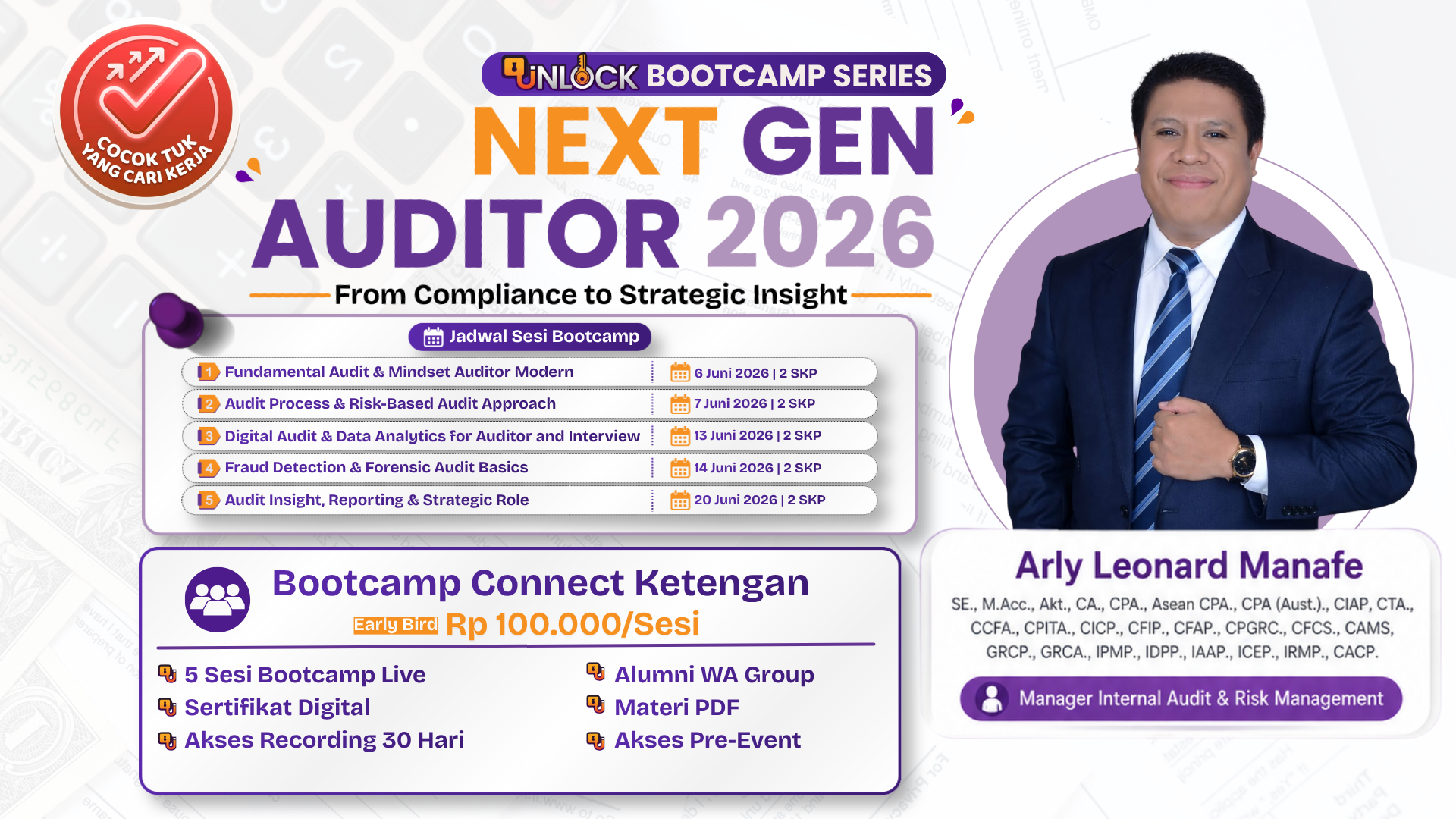 [Paket Ketengan] Unlock Bootcamp Series : "Next Gen Auditor 2026: From Compliance to Strategic Insight"